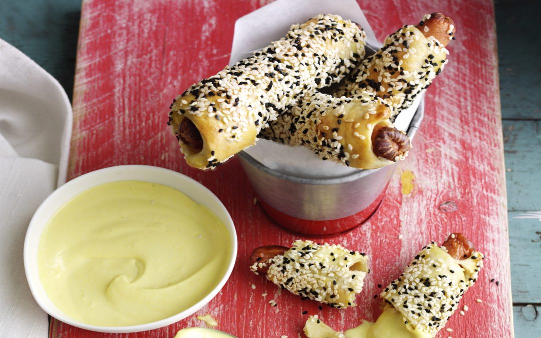 Super Bowl: Mustard bagel dogs