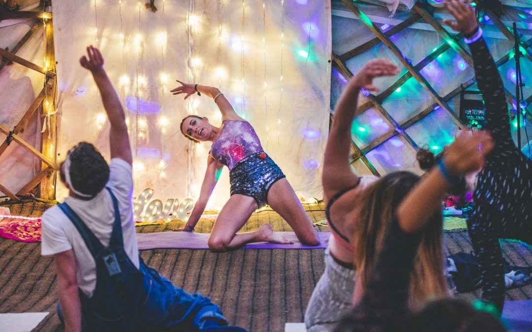 Aerial and SUP yoga, pilates, healing and more at Port Eliot Festival