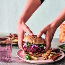 Recipes: This beetroot burger with root vegetable crisps will convert any carnivore!