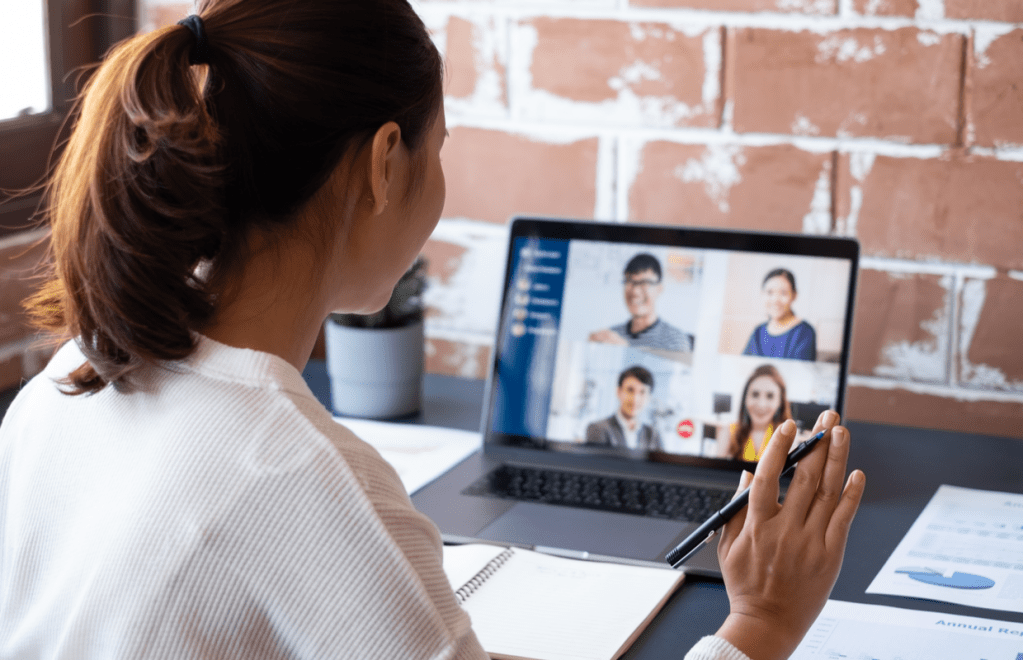 introvert in meeting video call calls